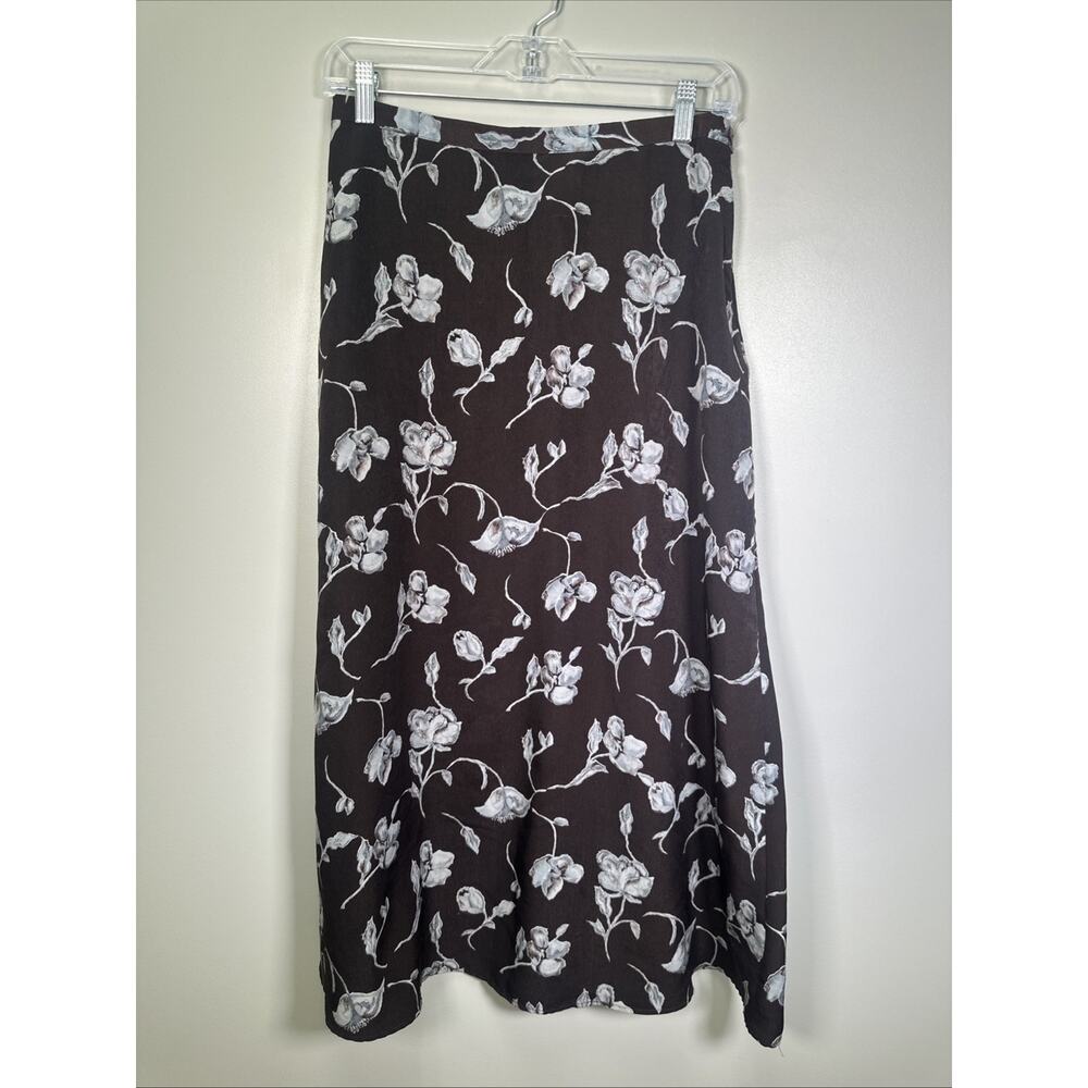 Maurices Dark Floral Midi Skirt